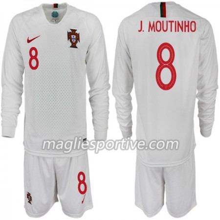 Completo Calcio Portogallo J. MOUTINHO 8 Bambino Divisa Trasferta Mondiali 2018 ML